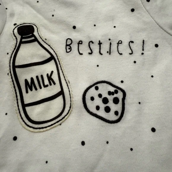 FWP White Polka Dot Baby Milk 🥛 & Cookies 🍪 One Piece - Picture 4 of 4